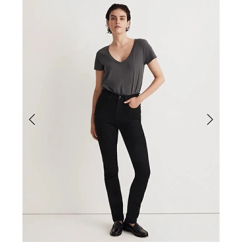 $138 Madewell NWT Stovepipe straight leg Jeans size 25P m1
